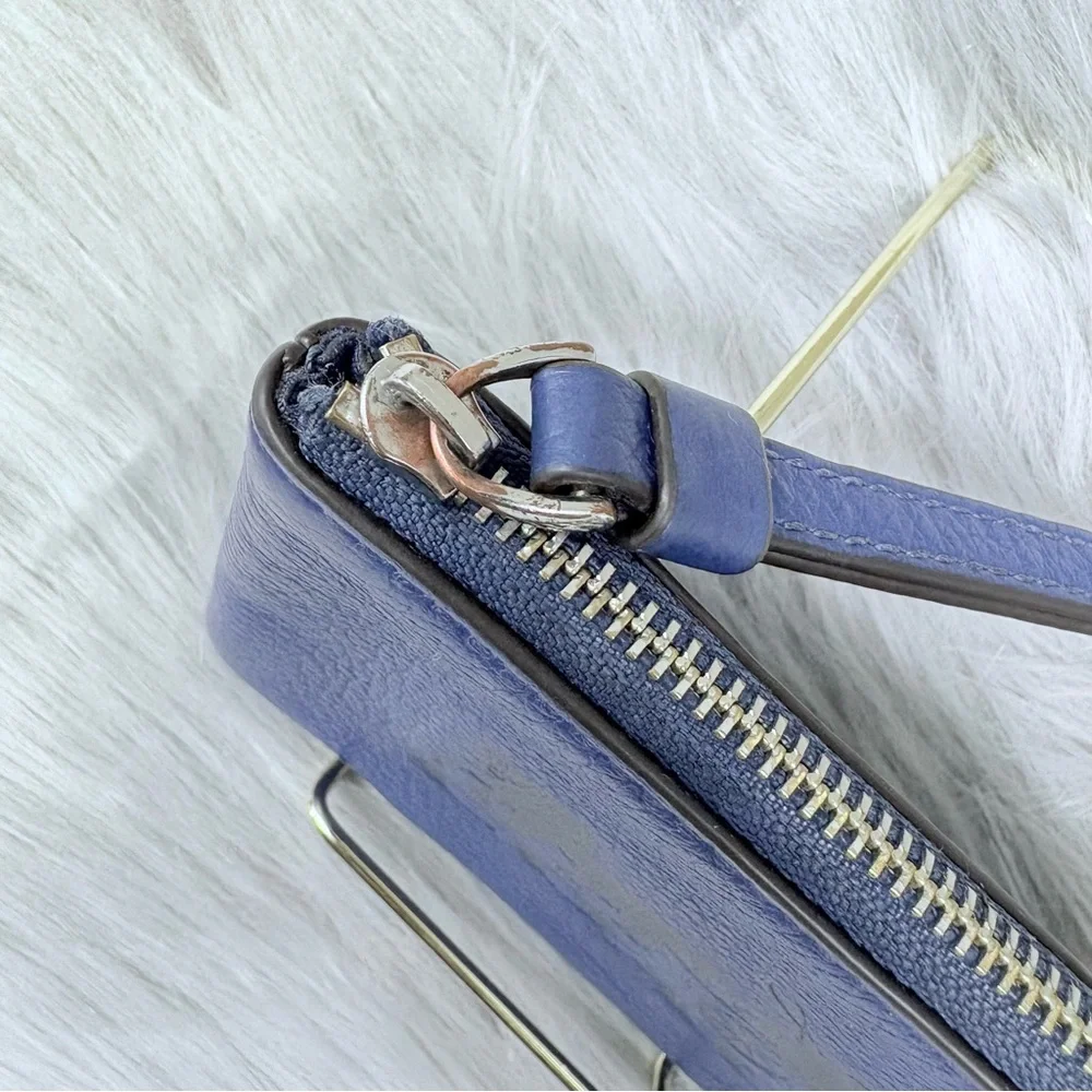 COACH Embossed Horse & Carriage L-Zip Wristlet - Picture 9 of 11